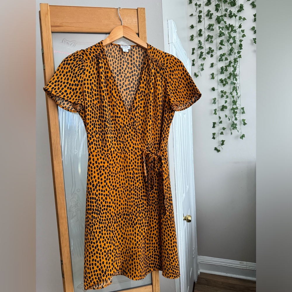 J Crew Leopard Print Wrap Dress